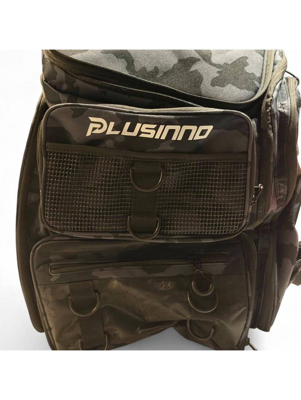 PLUSINNO Black Camouflage Multi-Compartment Backpack